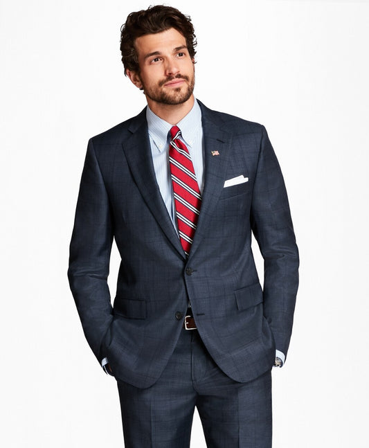 Brooks Brothers Men Regent Fit Plaid 1818 Suit