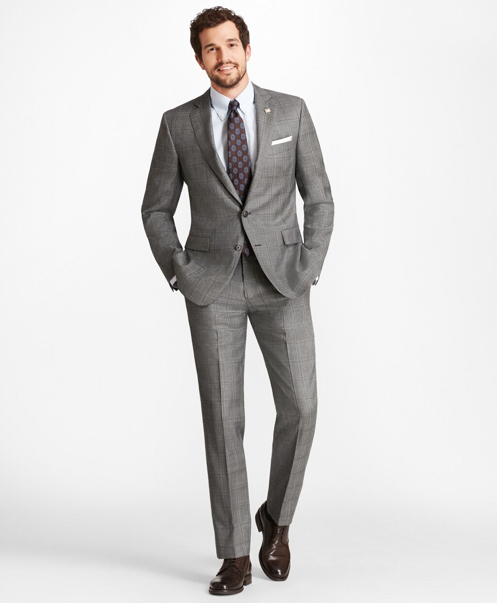 Brooks Brothers Men Regent Fit Plaid 1818 Suit