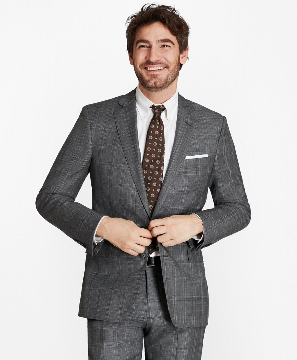 Brooks Brothers Men Regent Fit Plaid 1818 Suit