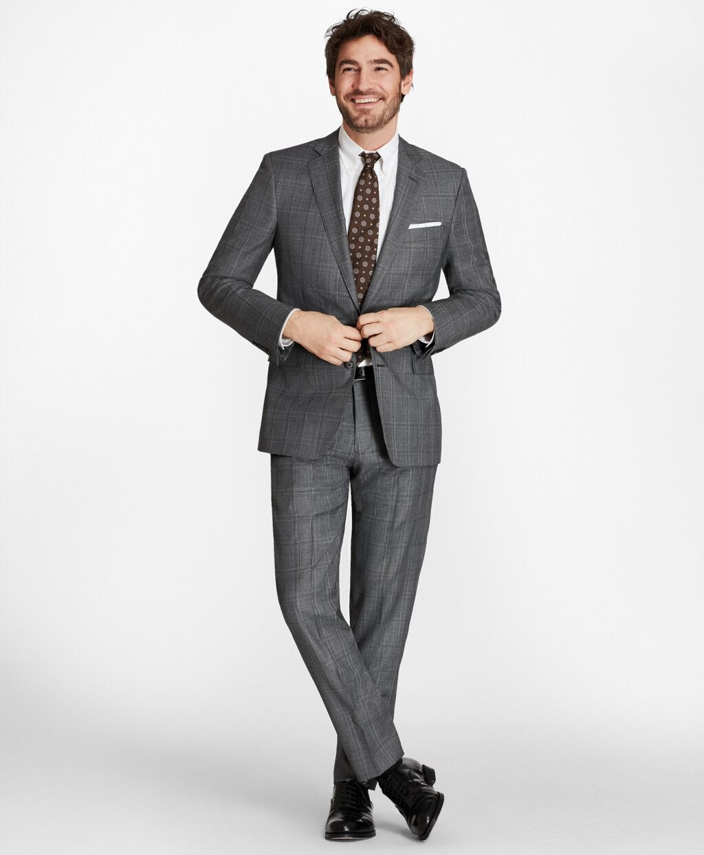 Brooks Brothers Men Regent Fit Plaid 1818 Suit