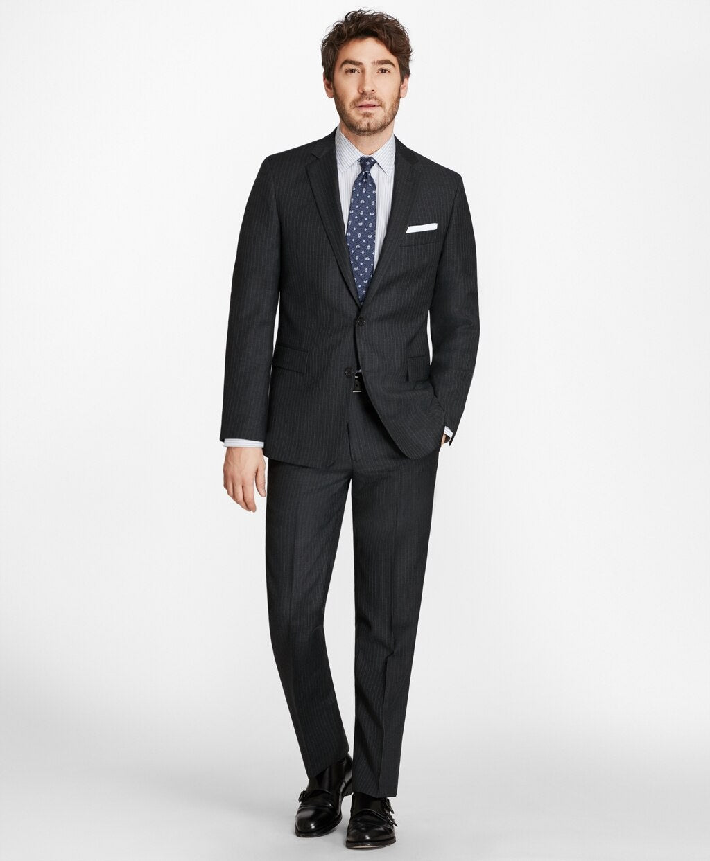 Brooks Brothers Men Regent Fit Pinstripe 1818 Suit