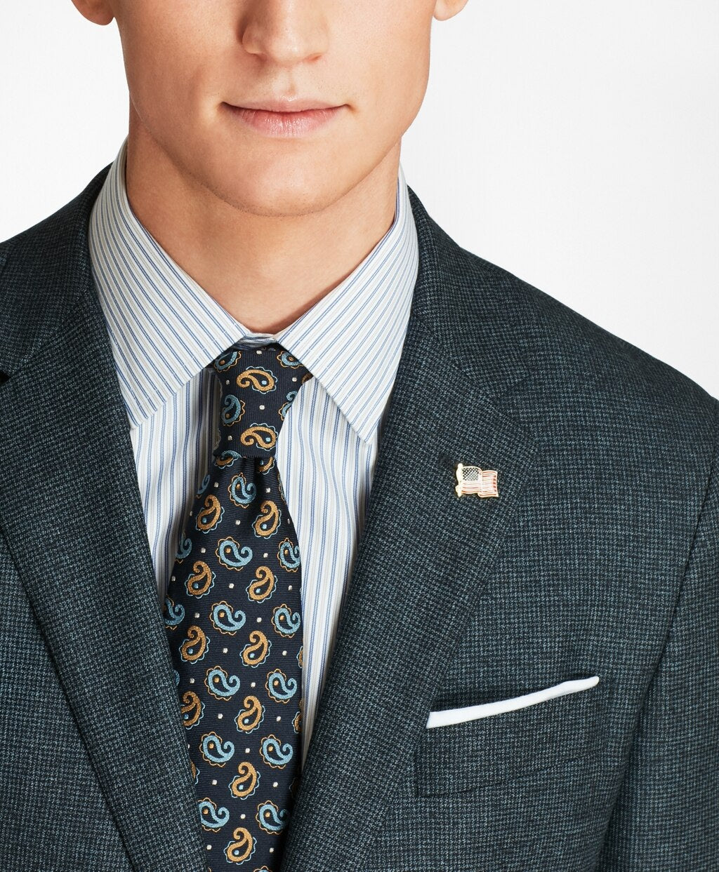 Brooks Brothers Men Milano Fit Mini-Check 1818 Suit
