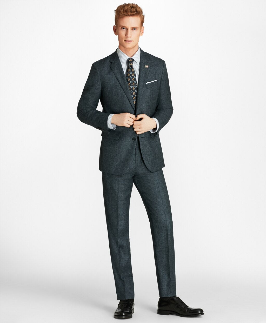 Brooks Brothers Men Milano Fit Mini-Check 1818 Suit