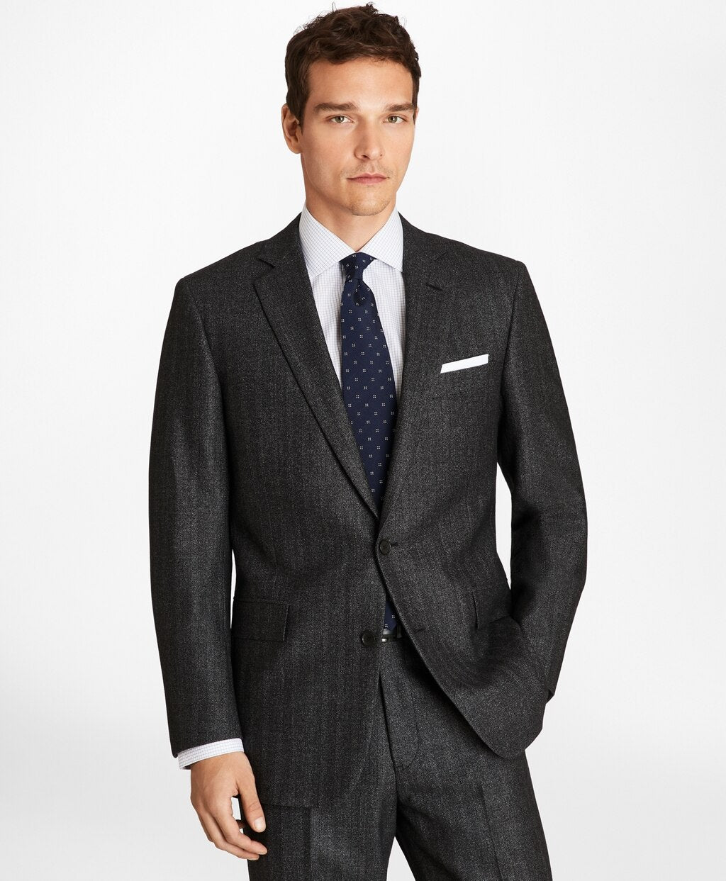 Brooks Brothers Men Regent Fit Herringbone 1818 Suit