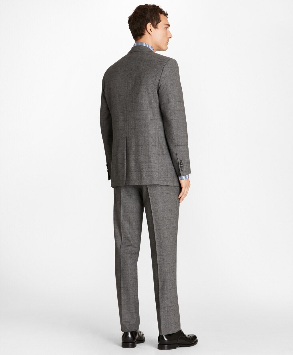 Brooks Brothers Men Regent Fit Blue Windowpane 1818 Suit
