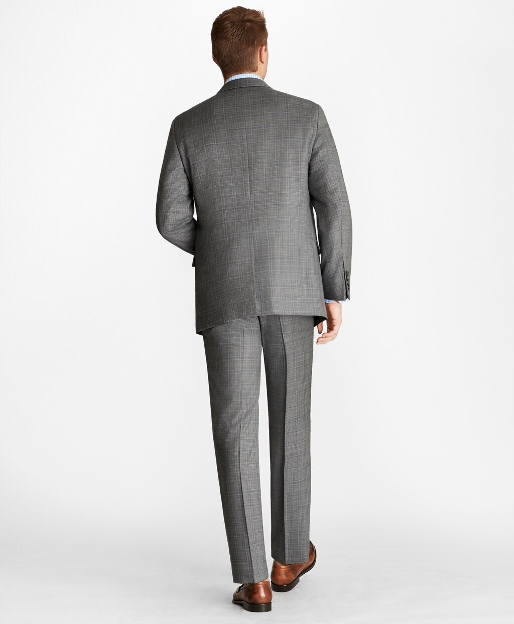 Brooks Brothers Men Regent Fit Saxxon™ Wool Plaid 1818 Suit