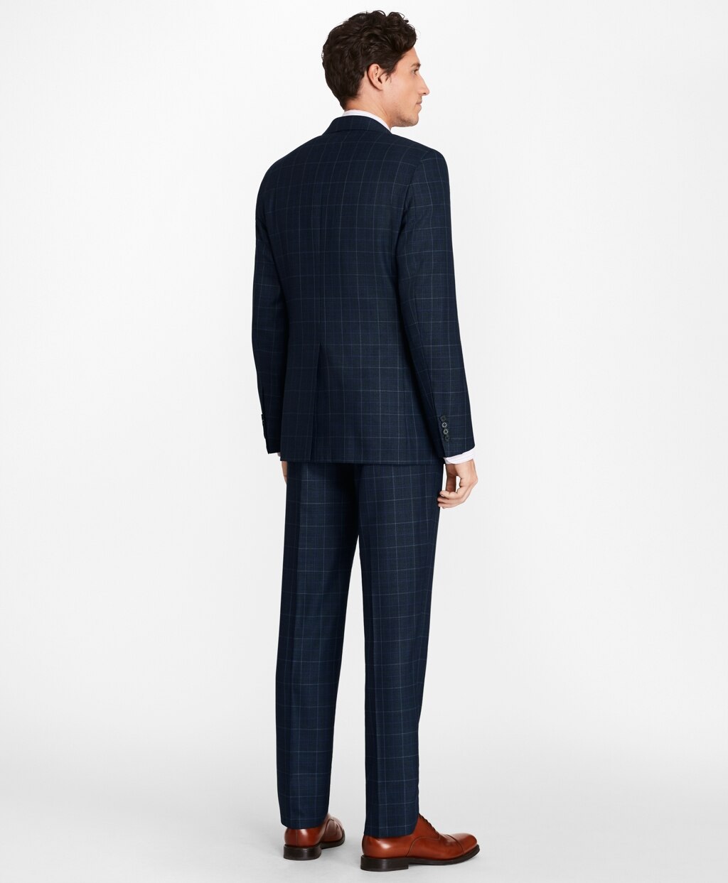 Brooks Brothers Men Regent Fit Windowpane 1818 Suit