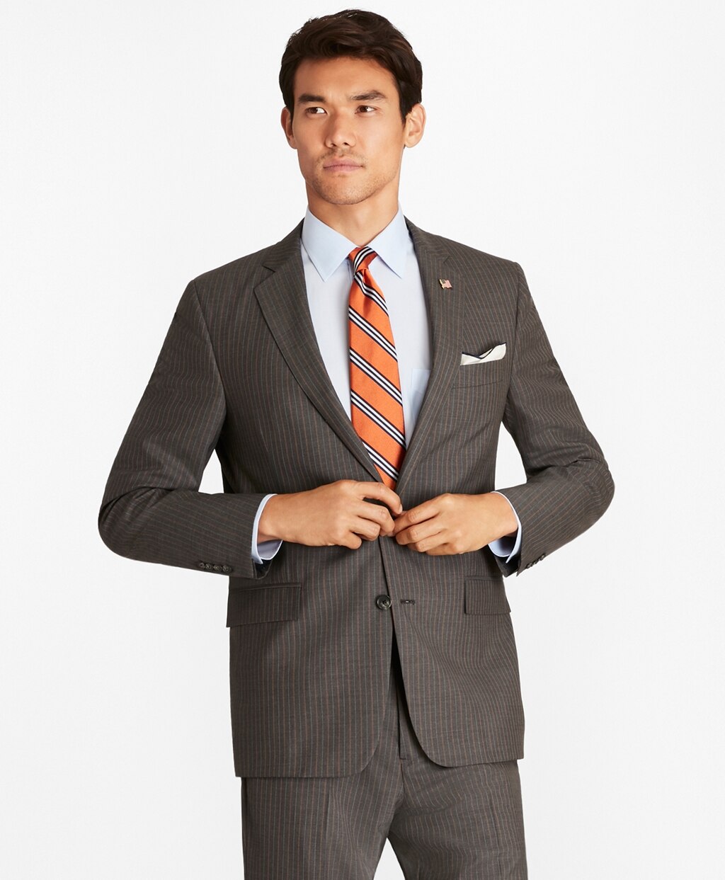 Brooks Brothers Men Regent Fit Stripe 1818 Suit