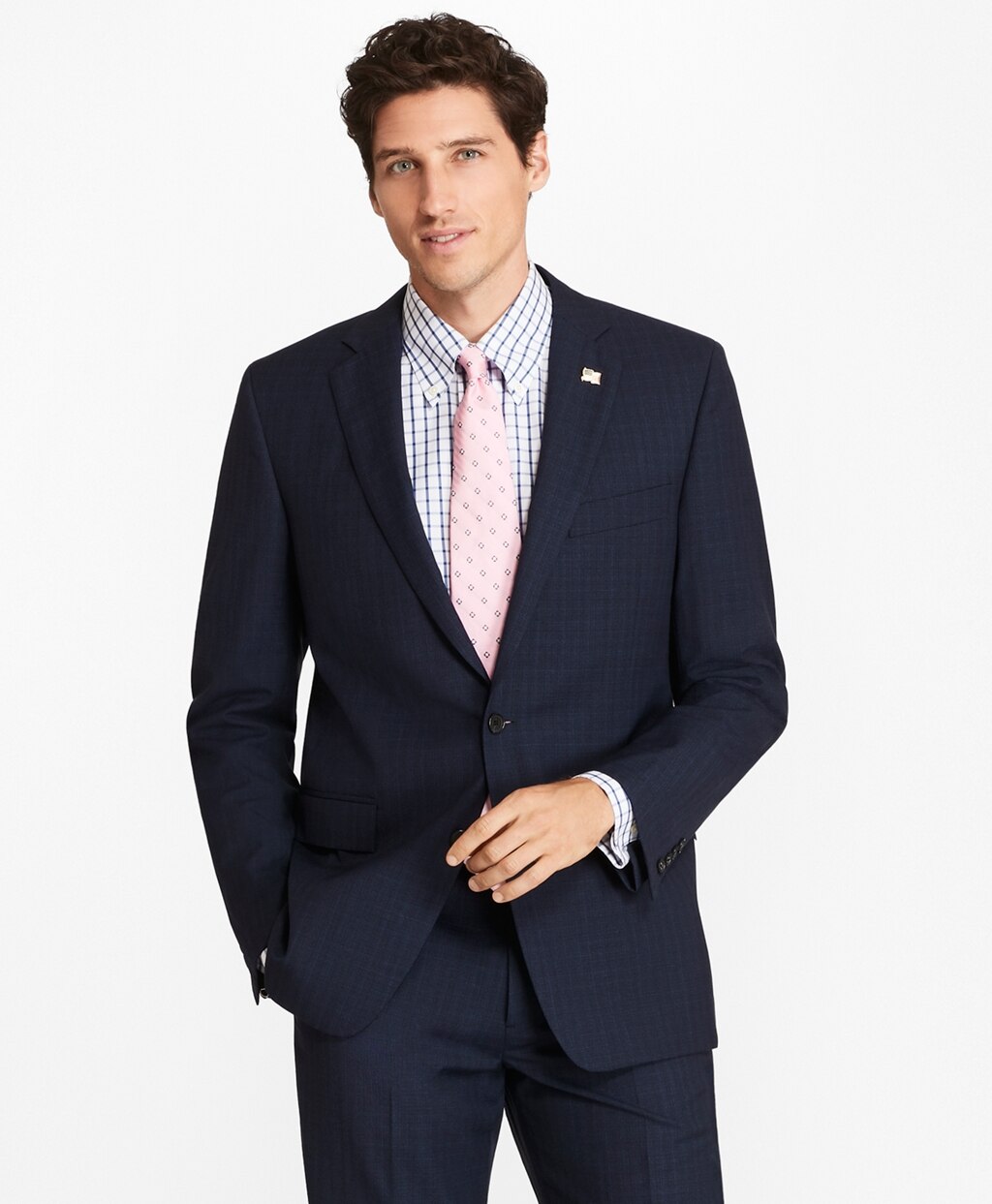 Brooks Brothers Men Regent Fit  Textured Weave 1818 Suit