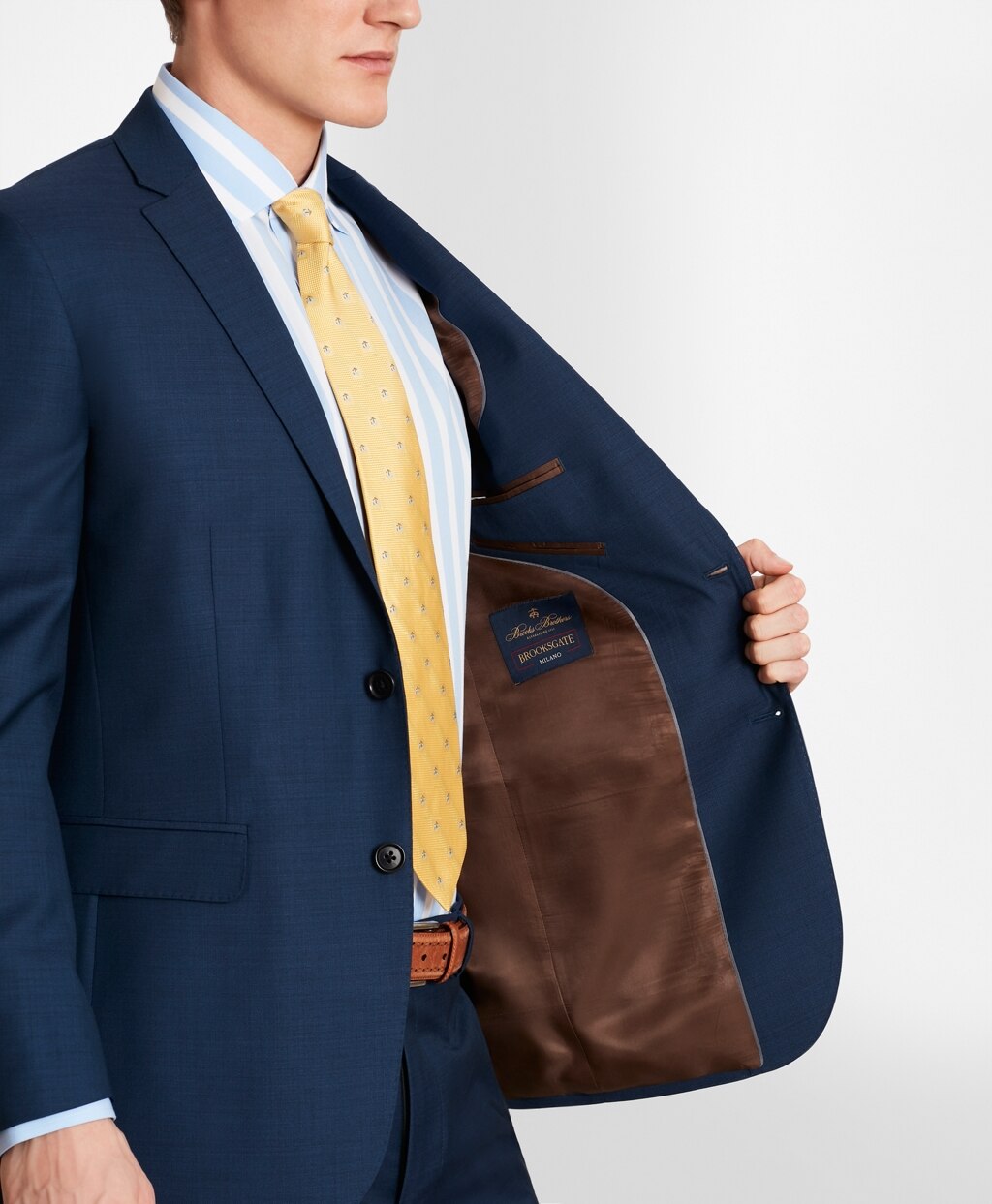 Brooks Brothers Men BrooksGate™ Milano-Fit Wool Twill Suit Jacket