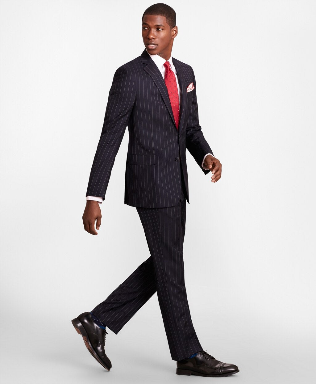 Brooks Brothers Men BrooksGate™ Regent-Fit Bead-Stripe Twill Suit Jacket