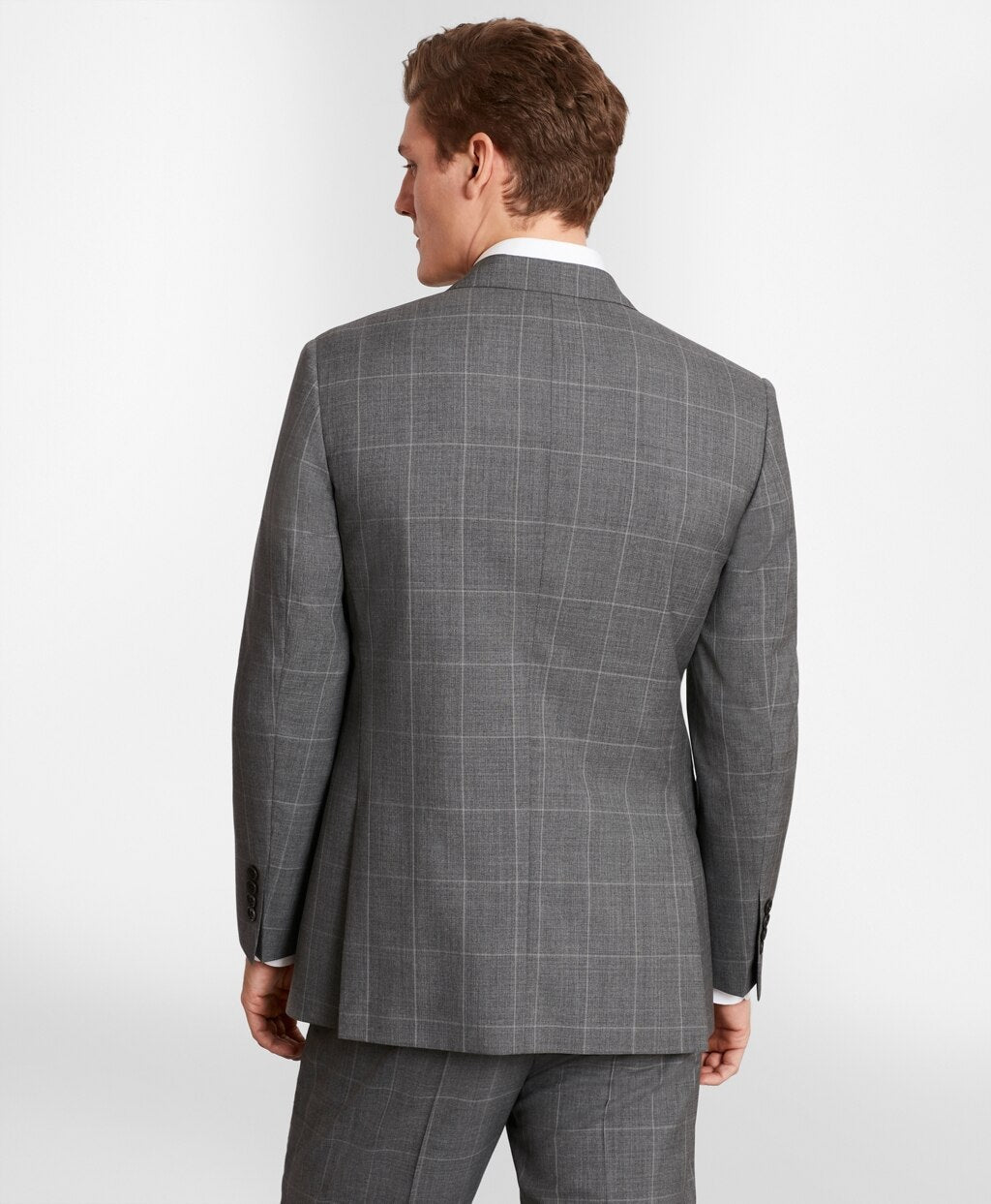 Brooks Brothers Men BrooksGate™ Milano-Fit Windowpane Wool Suit Jacket
