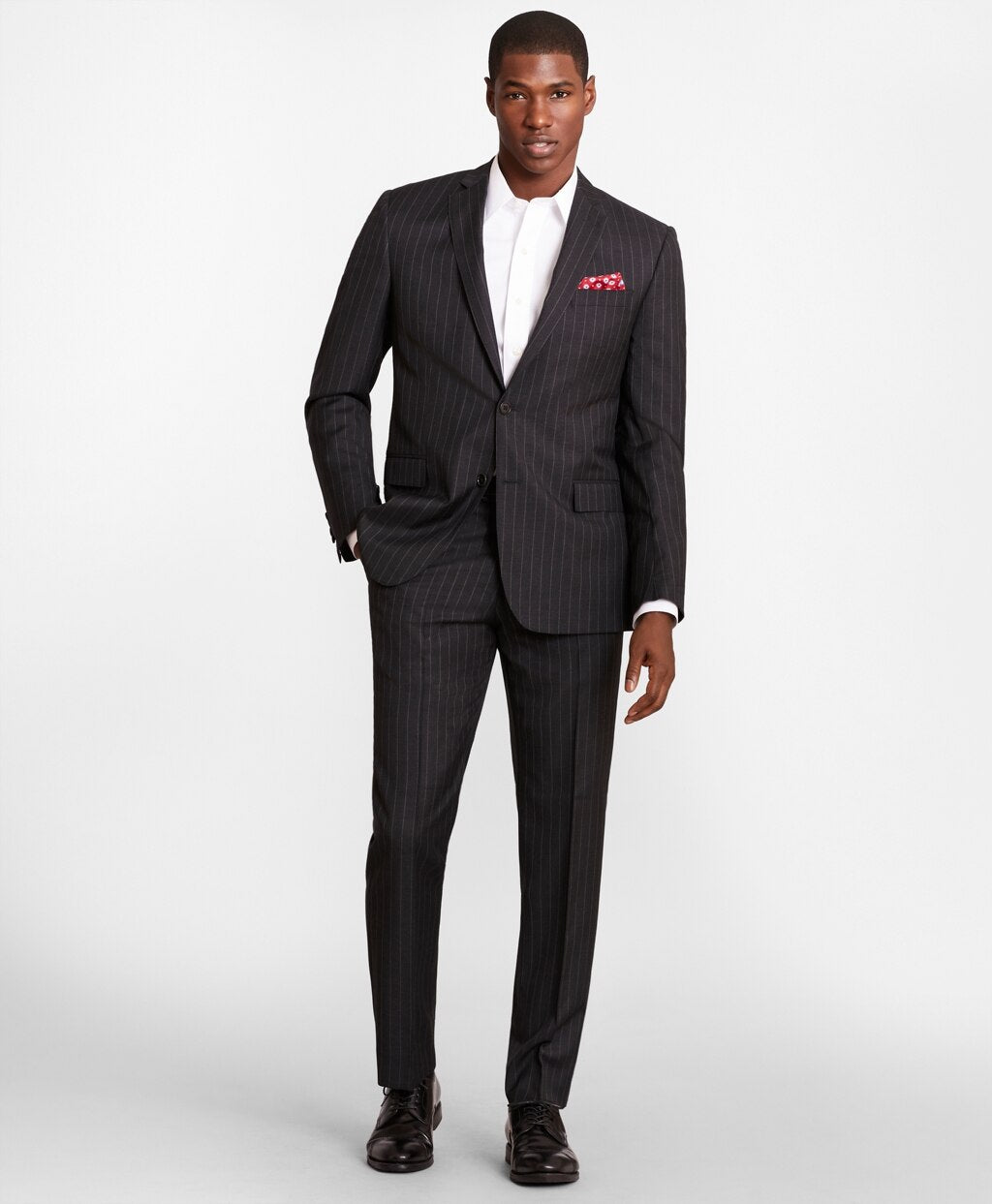 Brooks Brothers Men BrooksGate™ Regent-Fit Striped Wool Twill Suit Pants