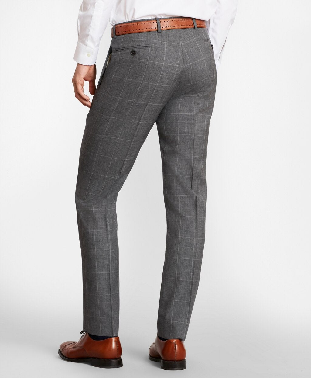 Brooks Brothers Men BrooksGate™ Milano-Fit Windowpane Wool Suit Pants