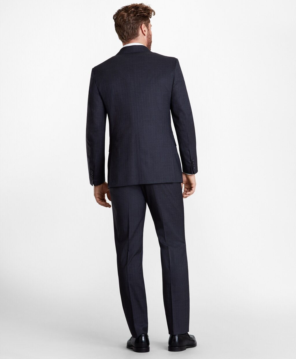 Brooks Brothers Men Regent Fit Double-Breasted Pinstripe 1818 Suit