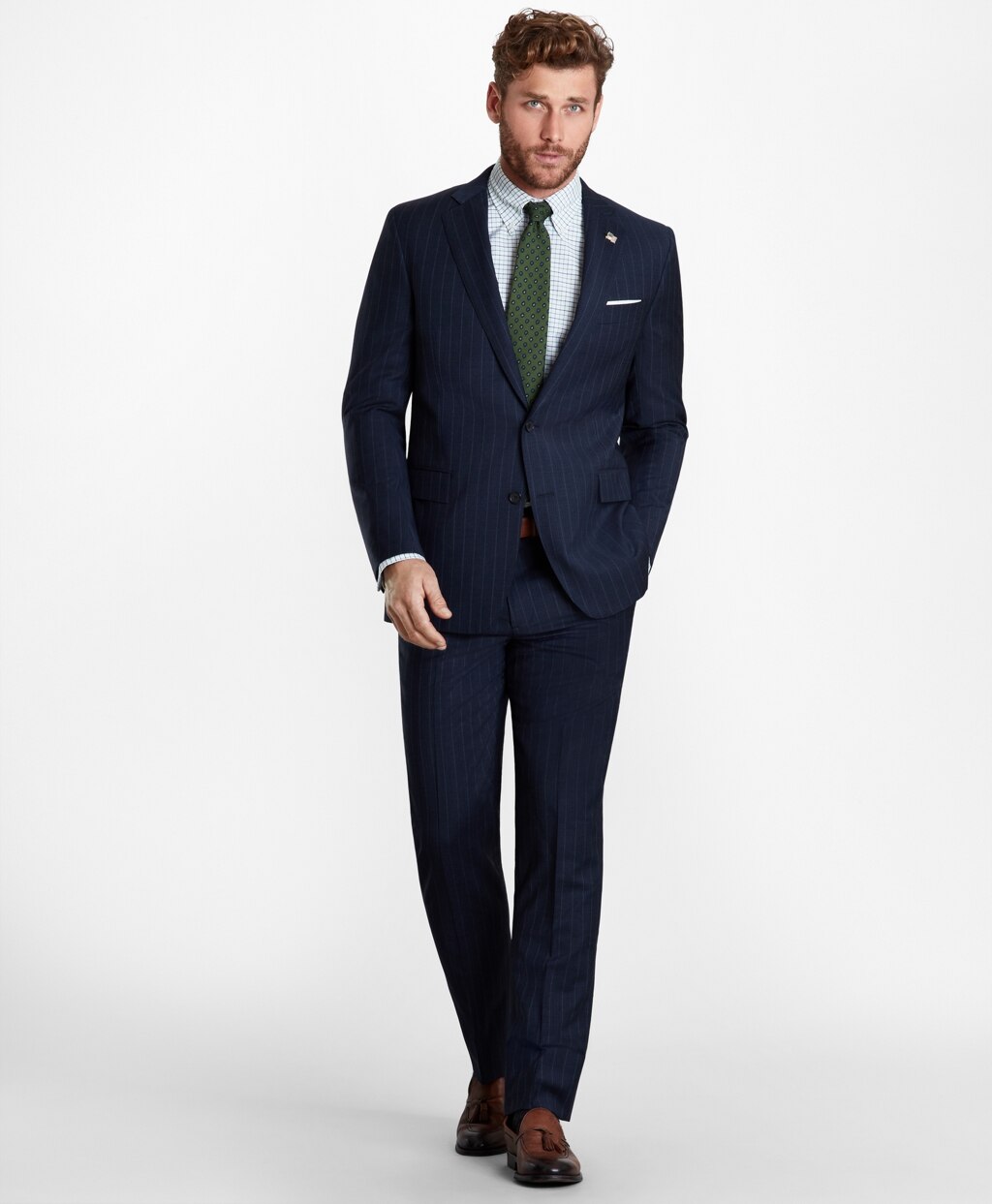 Brooks Brothers Men Regent Fit Pinstripe 1818 Suit