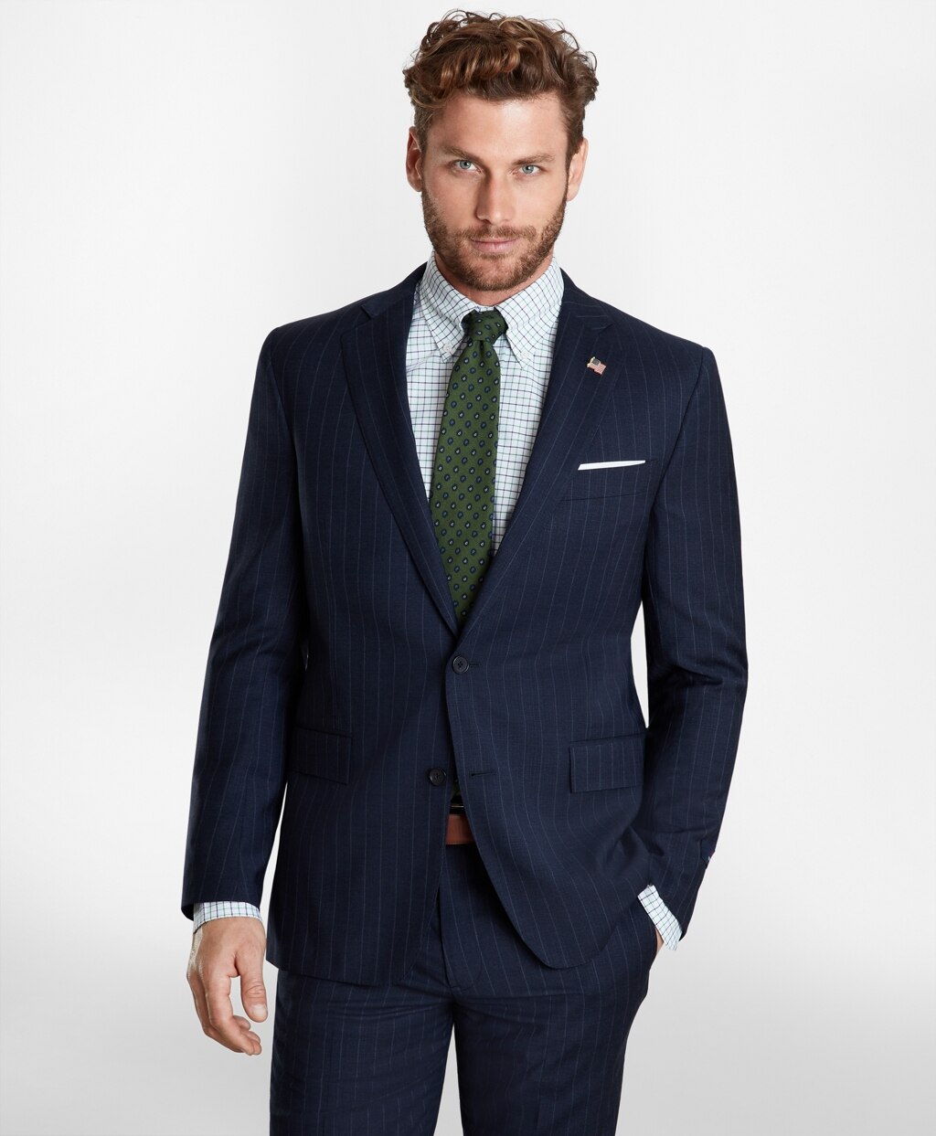 Brooks Brothers Men Regent Fit Pinstripe 1818 Suit