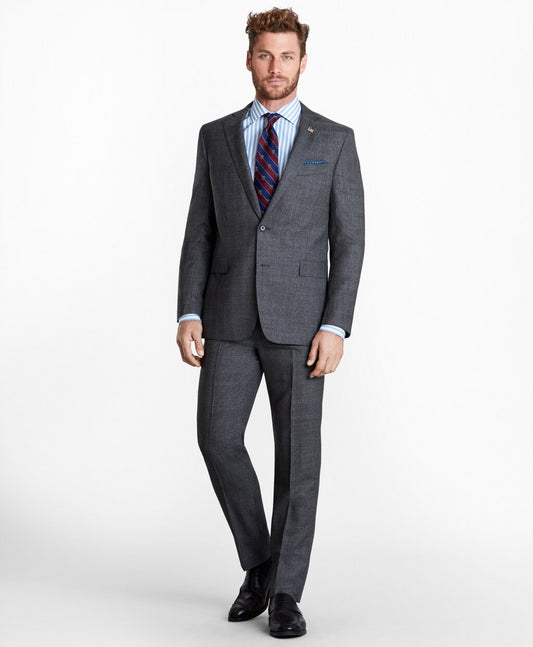 Brooks Brothers Men Regent Fit Glen Plaid 1818 Suit