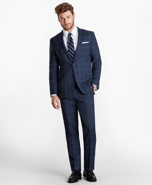 Brooks Brothers Men Regent Fit Plaid 1818 Suit