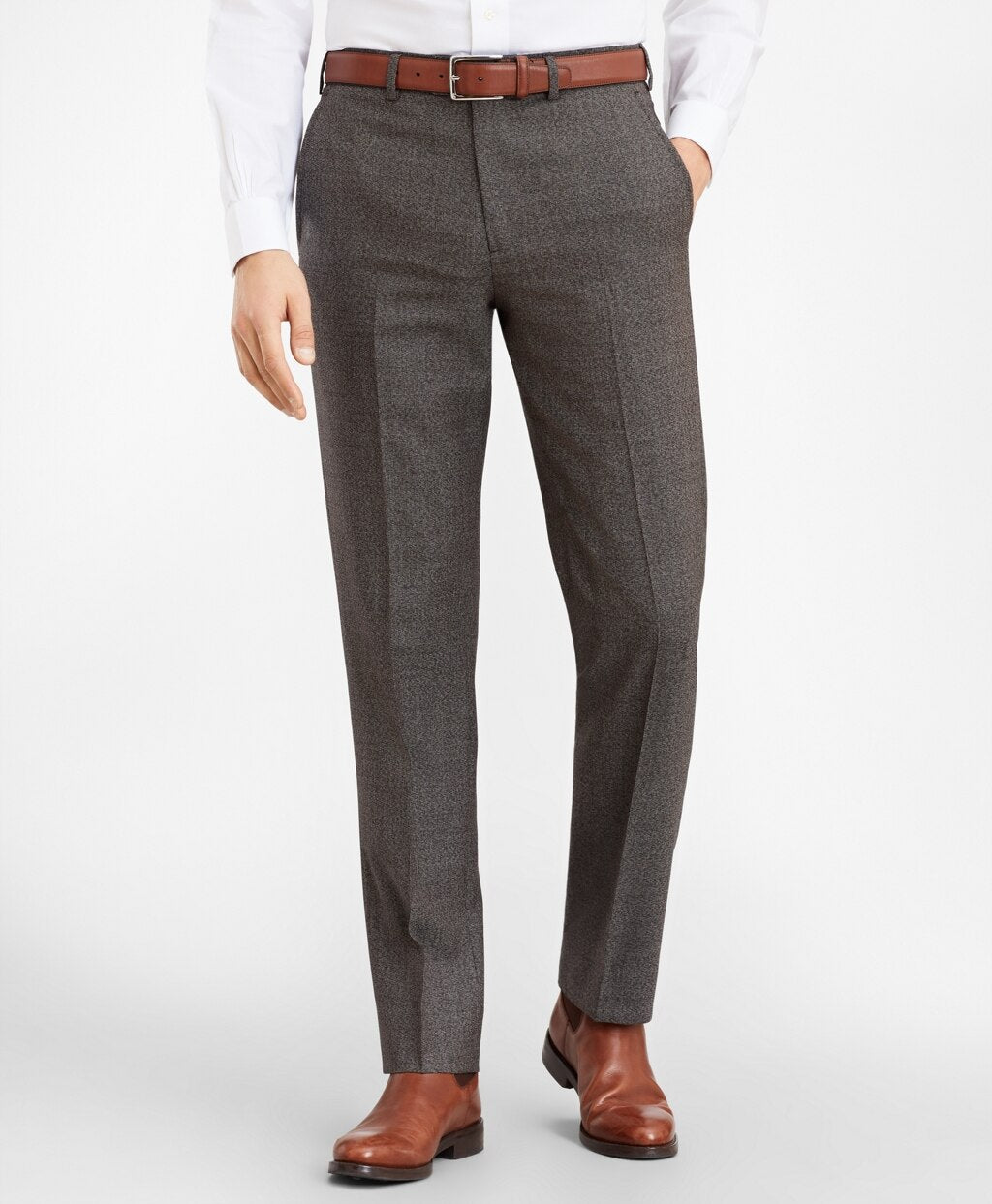 Brooks Brothers Men Regent Fit Two-Button Grey Black 1818 Suit