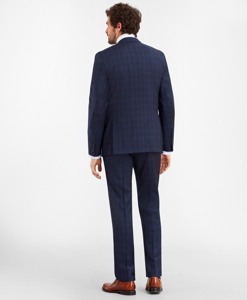 Brooks Brothers Men Regent Fit Glen Plaid 1818 Suit