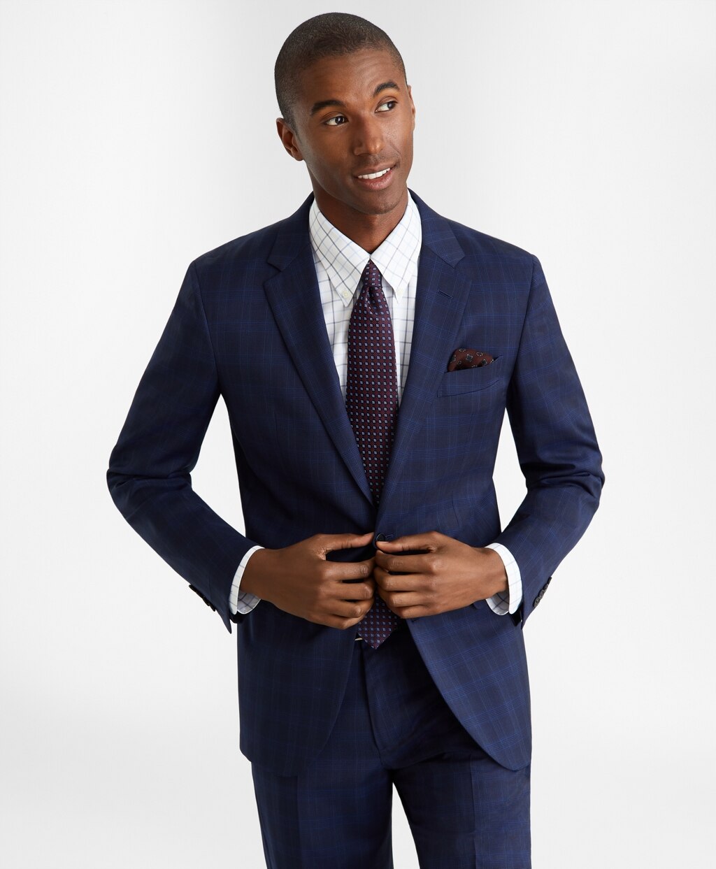 Brooks Brothers Men Milano Fit Glen Plaid 1818 Suit