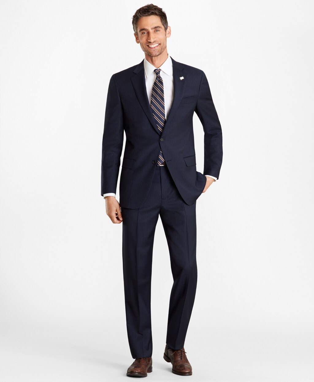 Brooks Brothers Men Madison Fit Pinstripe 1818 Suit