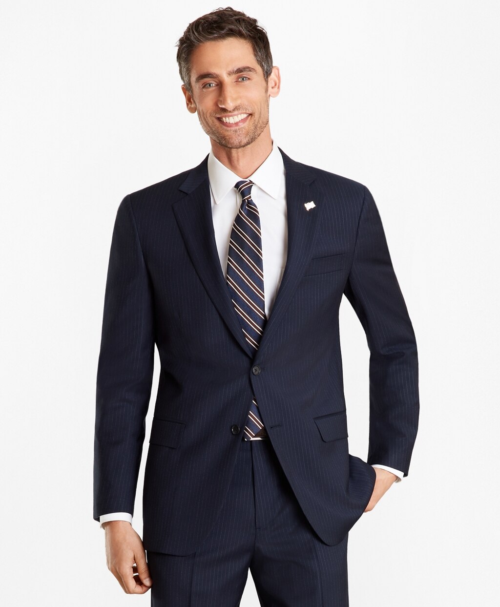 Brooks Brothers Men Madison Fit Pinstripe 1818 Suit