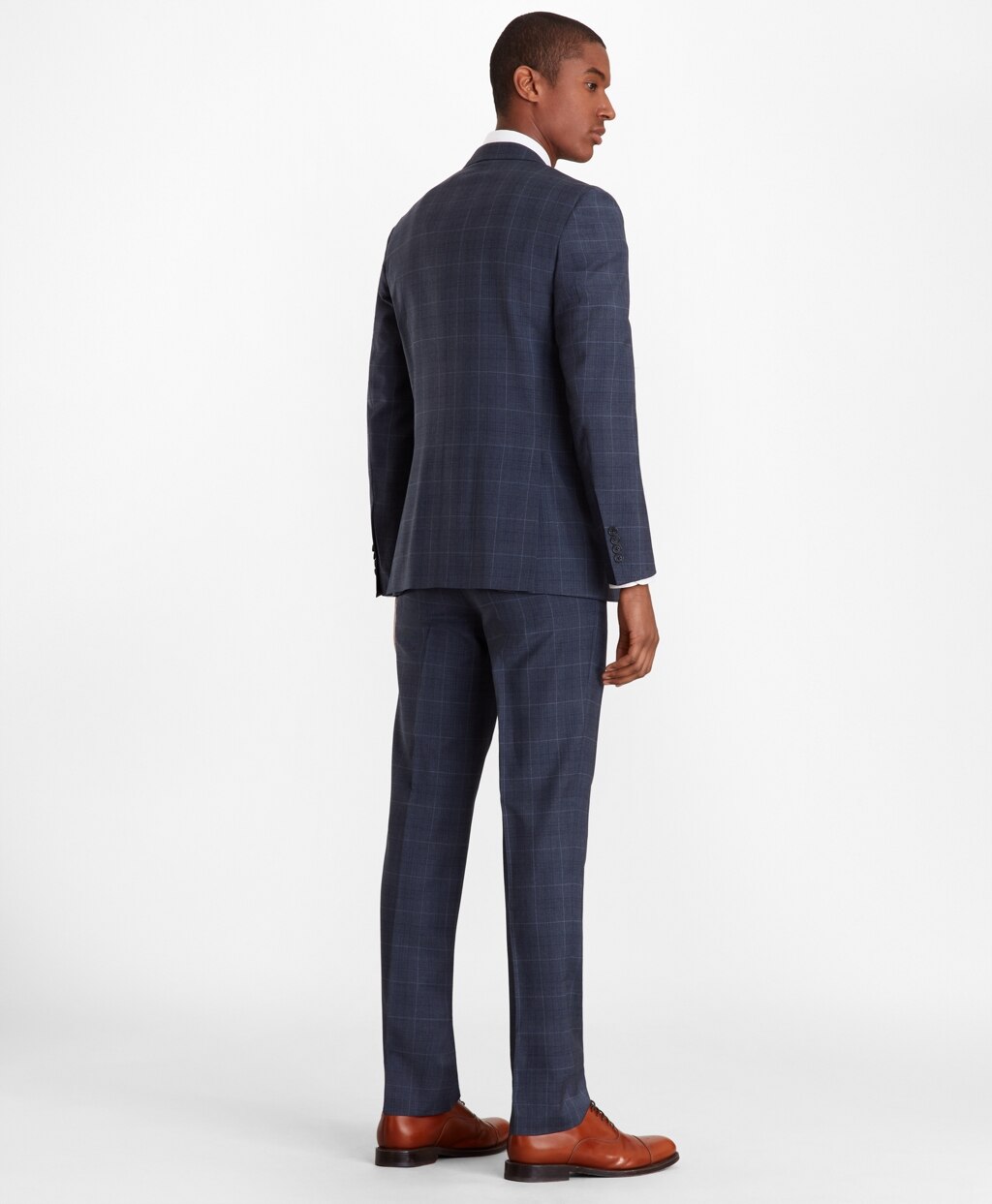 Brooks Brothers Men Milano Fit Plaid 1818 Suit