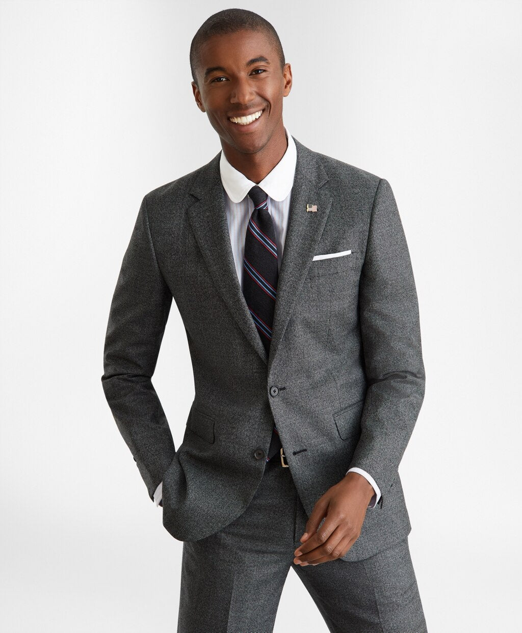 Brooks Brothers Men Milano Fit Glen Plaid 1818 Suit