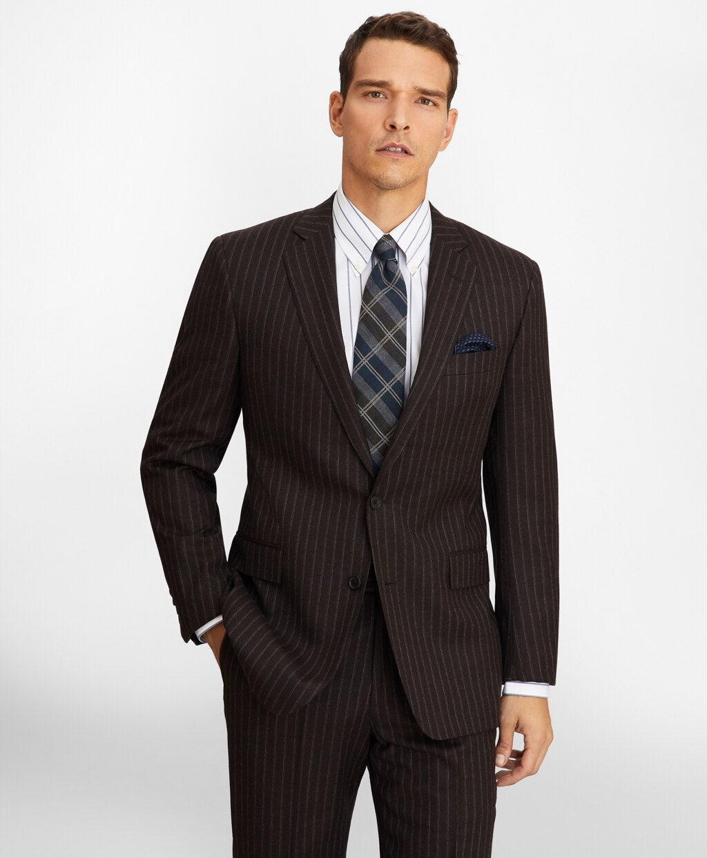 Brooks Brothers Men Regent Fit Stripe 1818 Suit