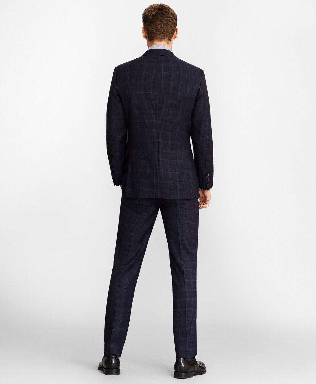 Brooks Brothers Men Milano Fit Plaid 1818 Suit