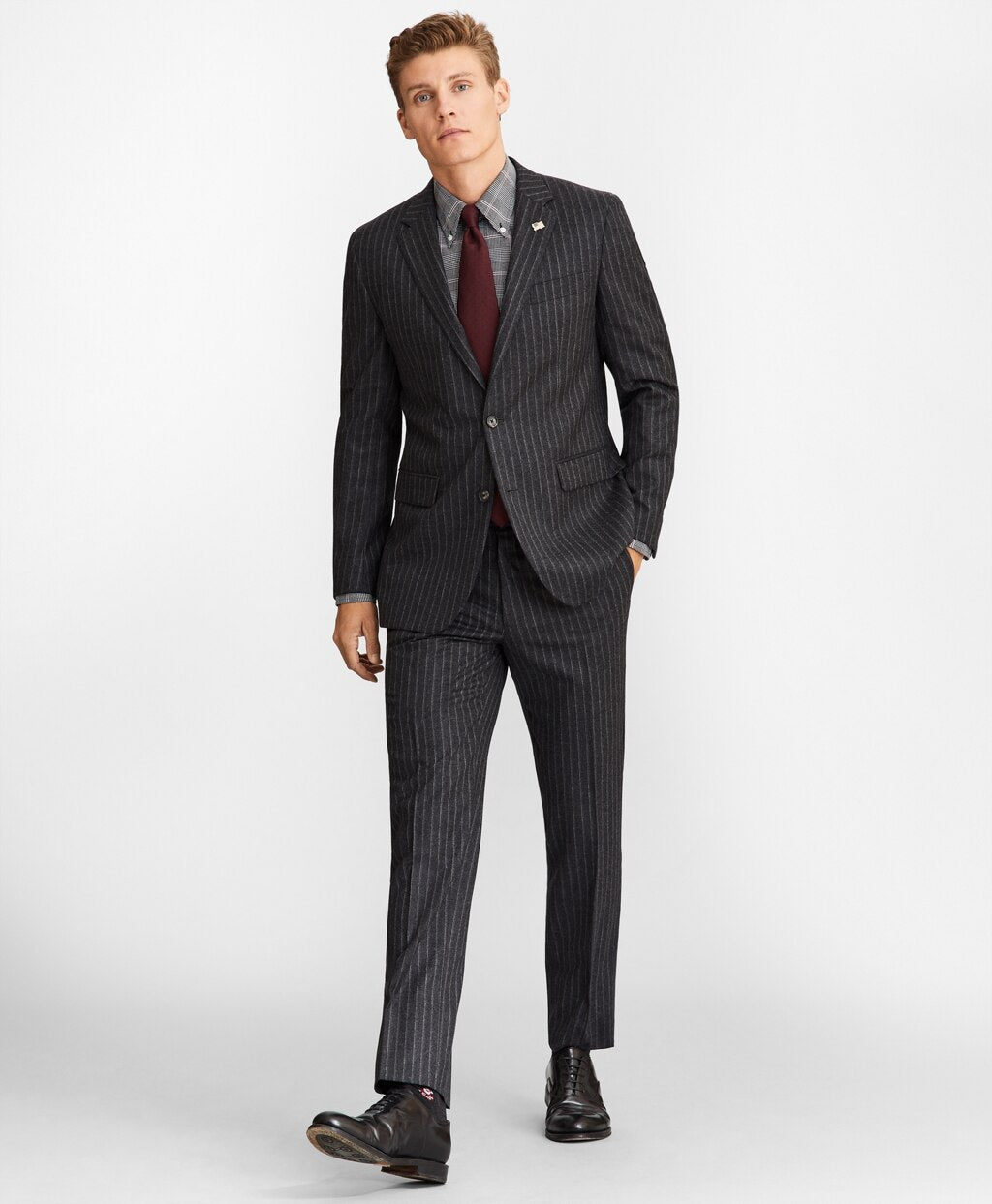 Brooks Brothers Men Milano Fit Pinstripe 1818 Suit