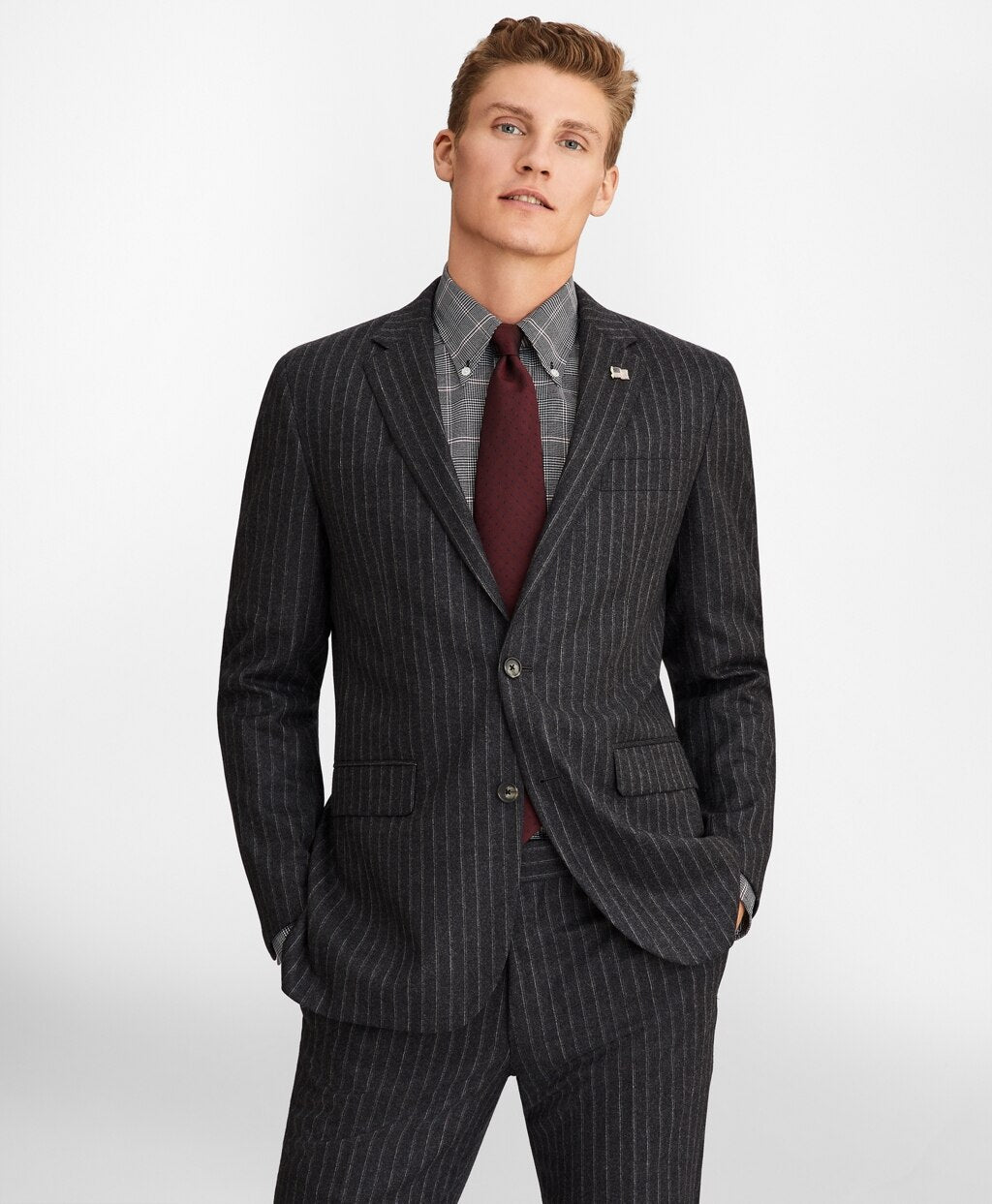 Brooks Brothers Men Milano Fit Pinstripe 1818 Suit