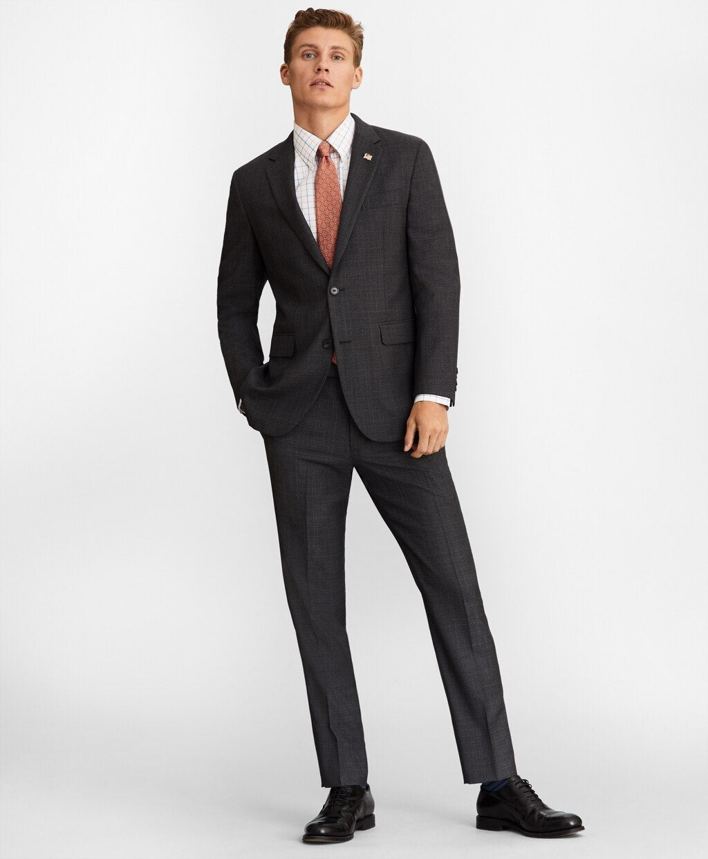 Brooks Brothers Men Milano Fit Plaid 1818 Suit