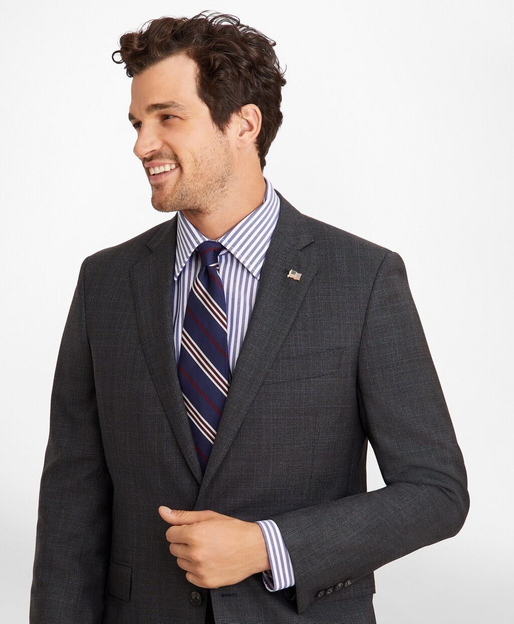 Brooks Brothers Men Regent Fit Plaid 1818 Suit