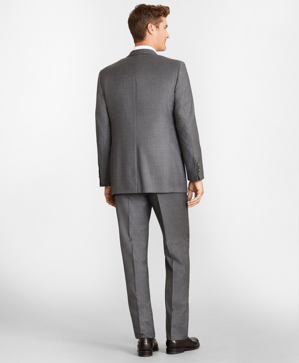 Brooks Brothers Men Madison Fit Two-Button Stripe 1818 Suit