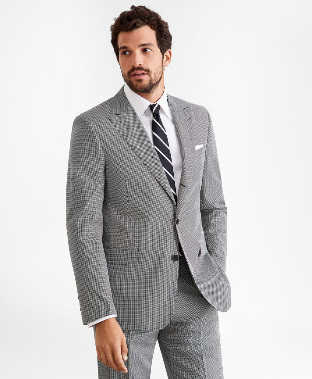Brooks Brothers Men Regent Fit Three-Button Houndstooth 1818 Suit