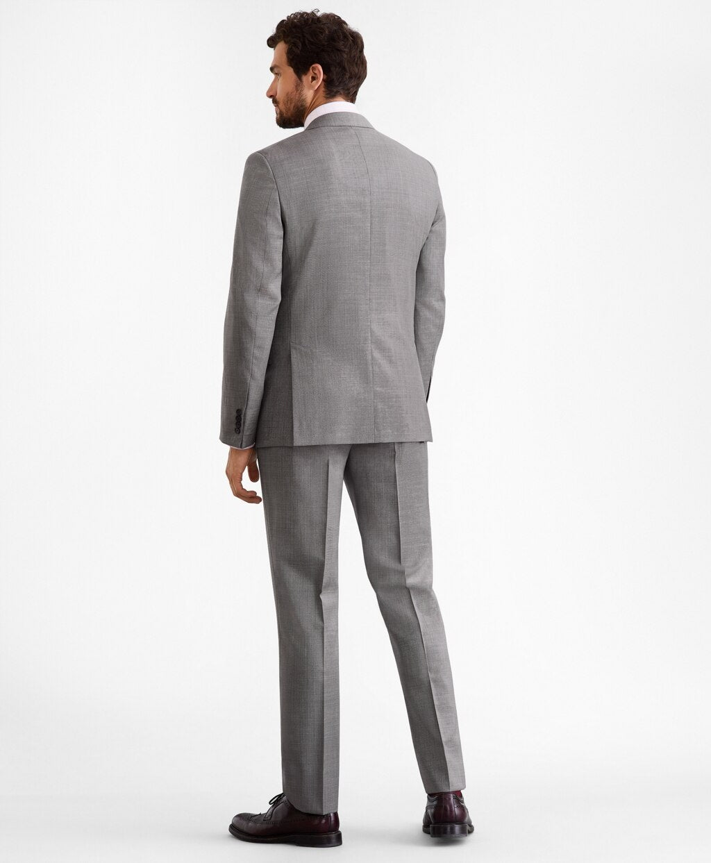 Brooks Brothers Men Regent Fit Two-Button Grey 1818 Suit