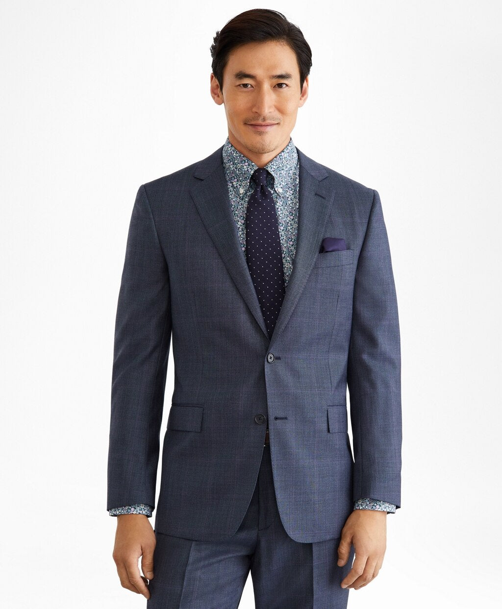 Brooks Brothers Men Regent Fit Two-Button Plaid 1818 Suit