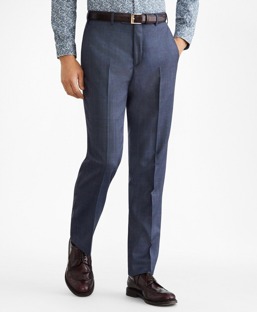 Brooks Brothers Men Regent Fit Two-Button Plaid 1818 Suit