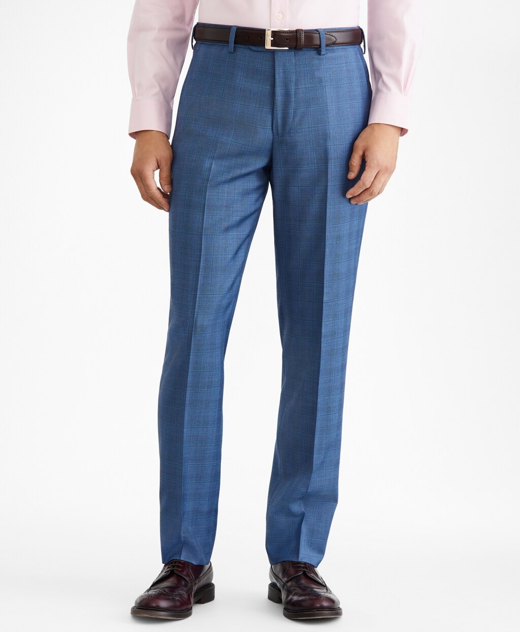 Brooks Brothers Men Regent Fit Two-Button Plaid 1818 Suit