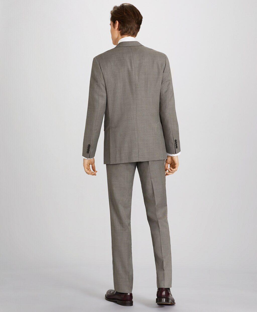 Brooks Brothers Men Milano Fit Two-Button Grey 1818 Suit