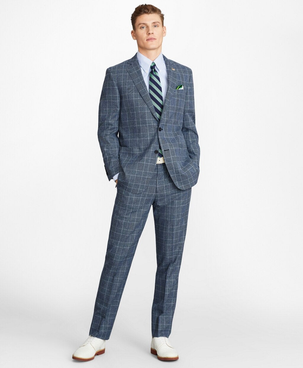 Brooks Brothers Men Regent Fit Combo Check 1818 Suit