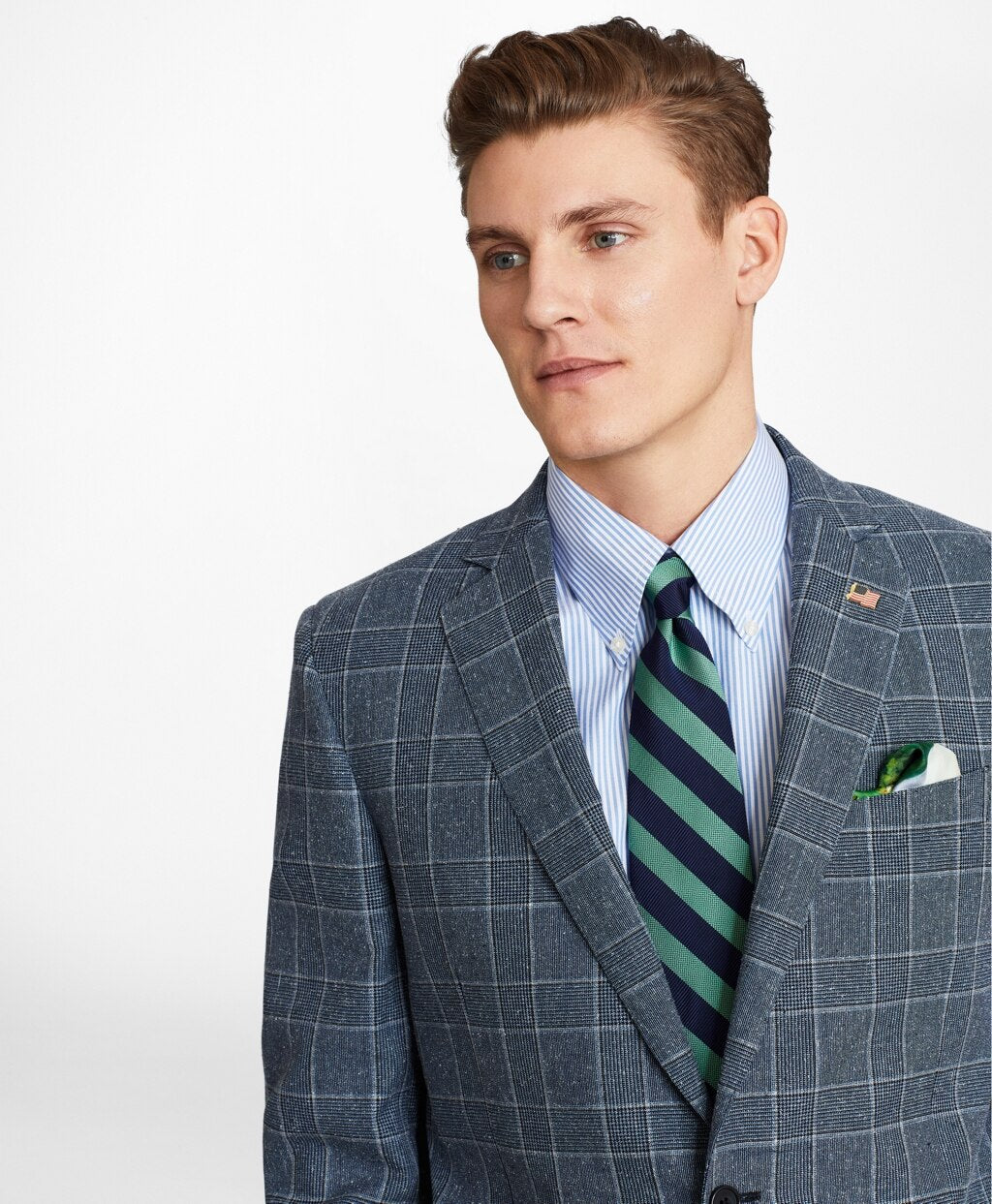 Brooks Brothers Men Regent Fit Combo Check 1818 Suit