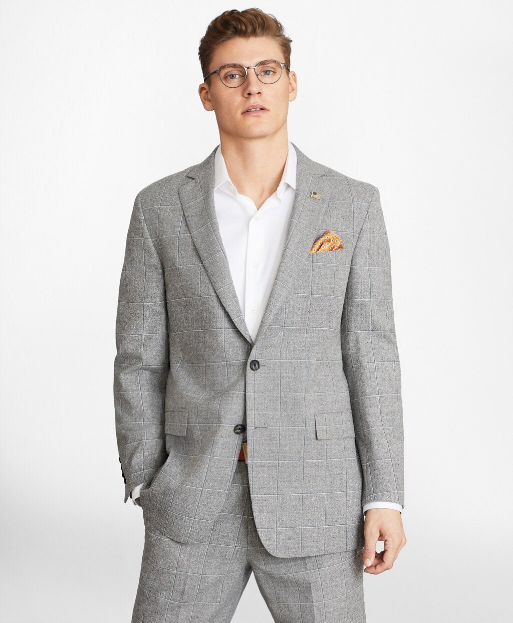 Brooks Brothers Men Regent Fit Multi-Plaid 1818 Suit