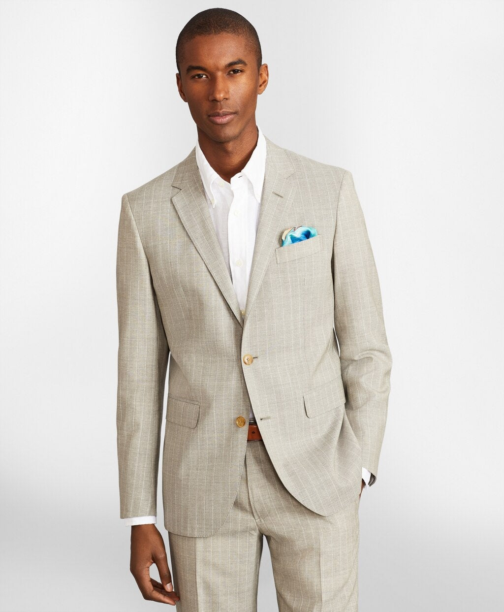Brooks Brothers Men Milano Fit Stripe 1818 Suit