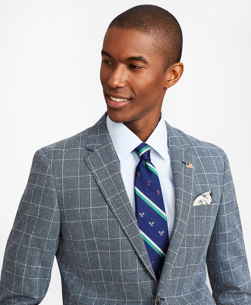 Brooks Brothers Men Milano Fit Combo Check 1818 Suit