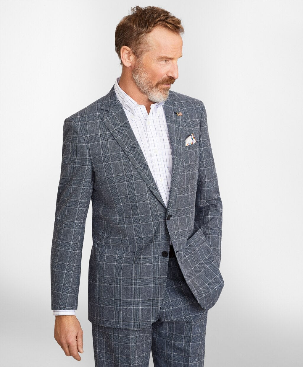 Brooks Brothers Men Madison Fit Combo Check 1818 Suit