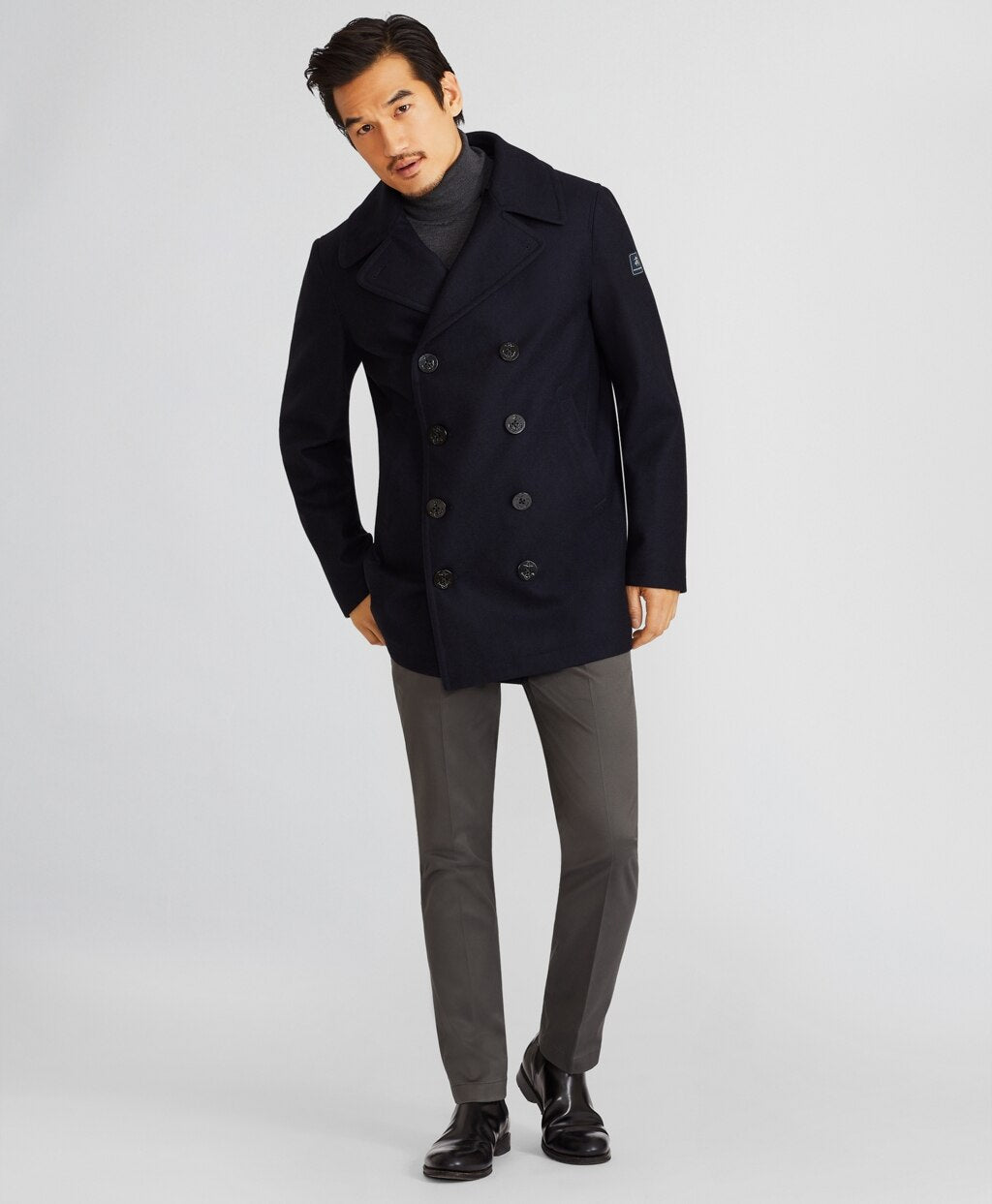 Brooks Brothers Men Iconic Wool Pea Coat